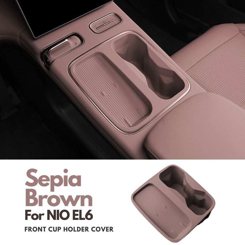 NIO EL6 front cup holder cover Sepia Brown