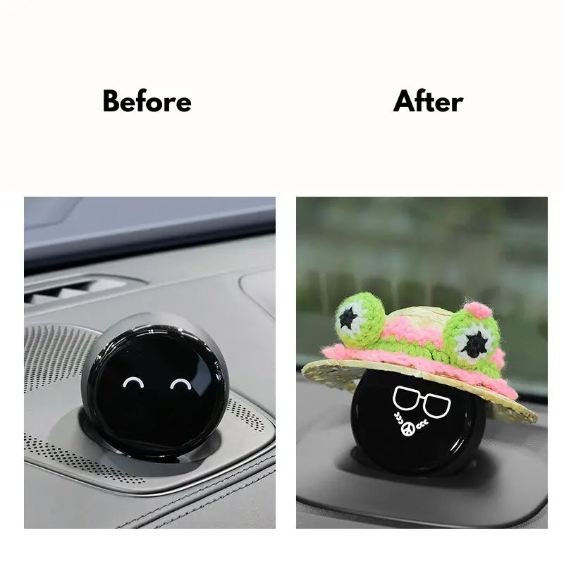 With this hat on, NOMI transforms from an ordinary spherical robot into a cute driving partner.